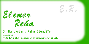 elemer reha business card